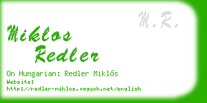 miklos redler business card